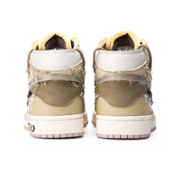 Custom Air Jordan 1 Khaki Black Deconstructivist Style