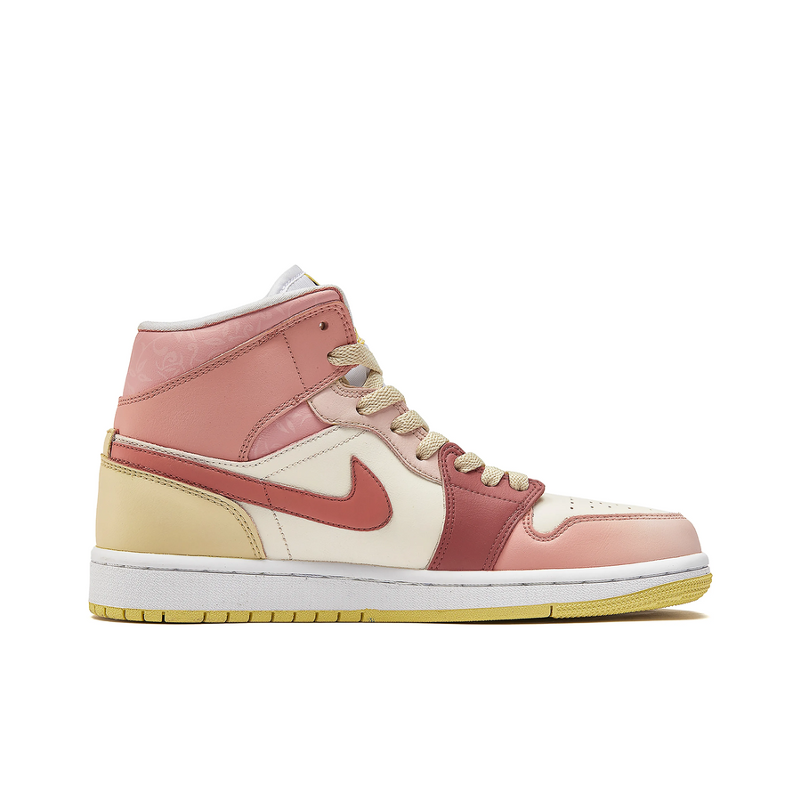 Custom Air Jordan 1 Khaki Pink Peach Blossom