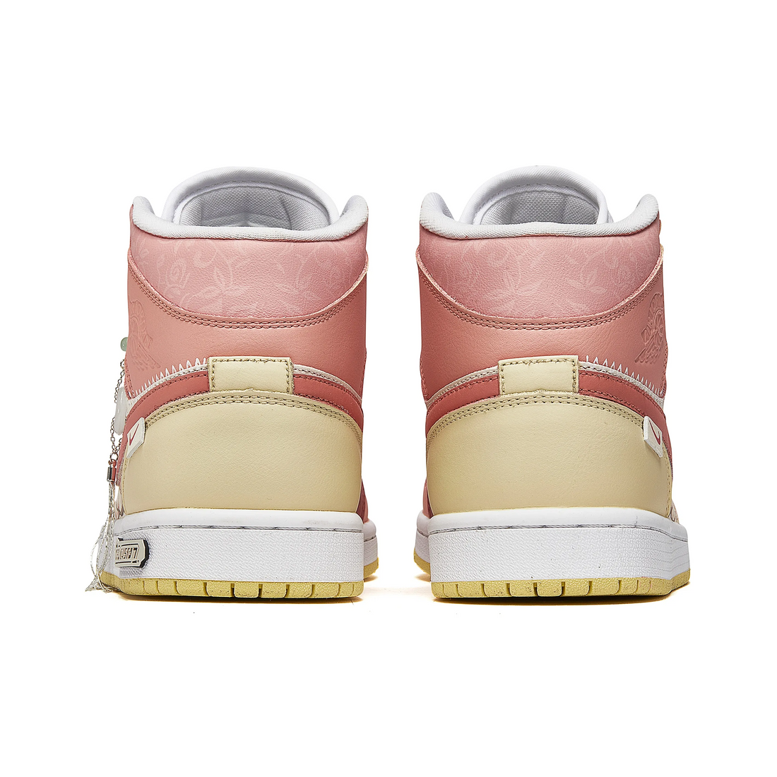 Custom Air Jordan 1 Khaki Pink Peach Blossom