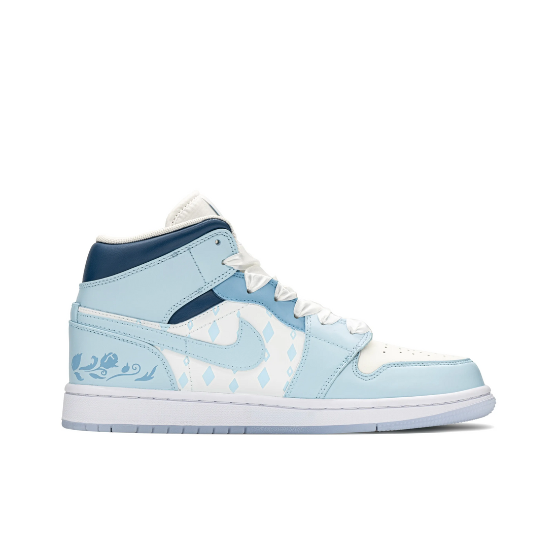 Custom Air Jordan 1 Blue Jelly Swoosh