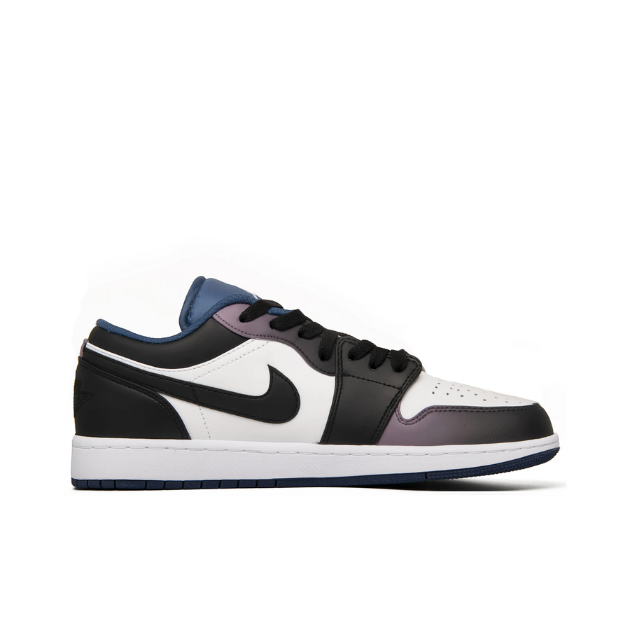 Custom Air Jordan 1 Black Purple Gradient White Low