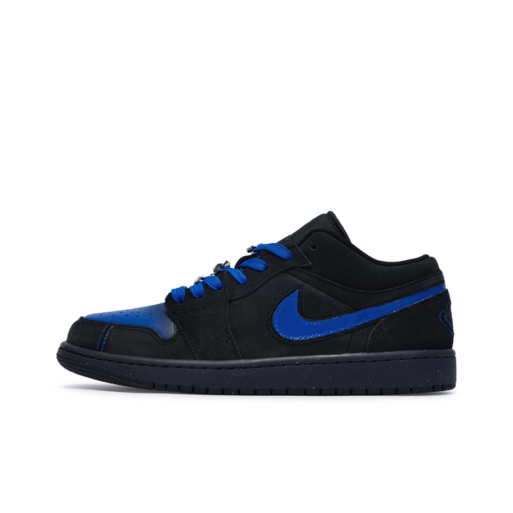 Custom Air Jordan 1 Black Dark Blue Low