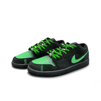 Custom Air Jordan 1 Black Green Low