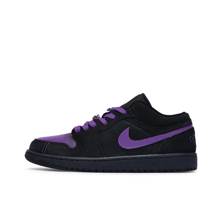 Custom Air Jordan 1 Black Purple Low