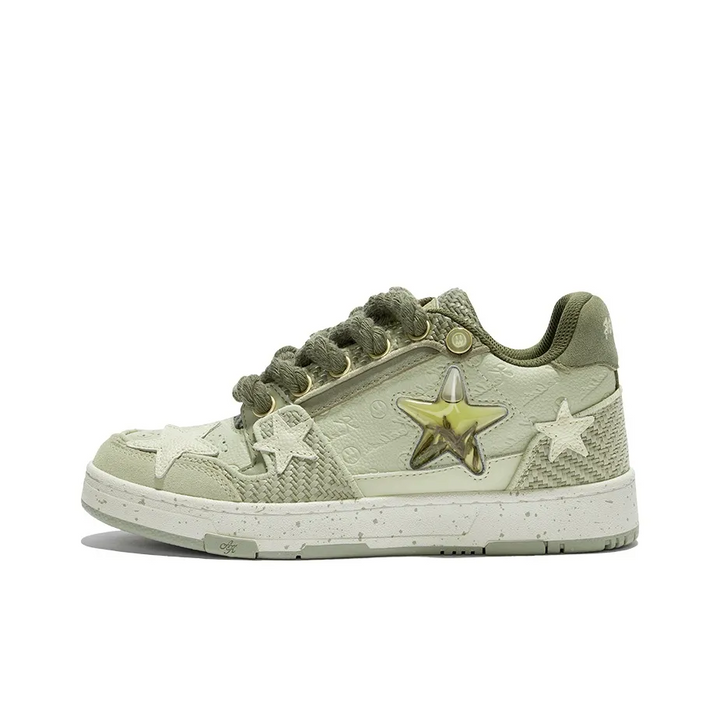 Custom Sneaker Stars Matcha Green