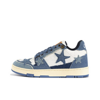 Custom Sneaker Blue Denim Fabric Stars