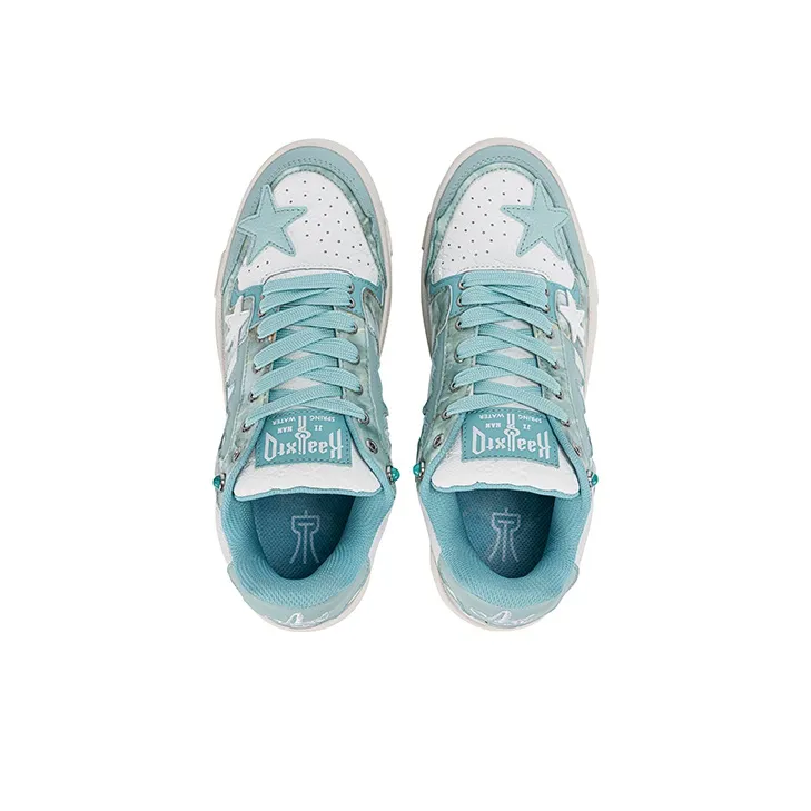 Custom Sneaker Stars Cyan-blue White