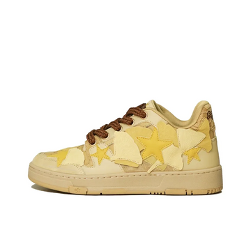 Custom Sneaker Yellow Stars And Ginkgo Leaves