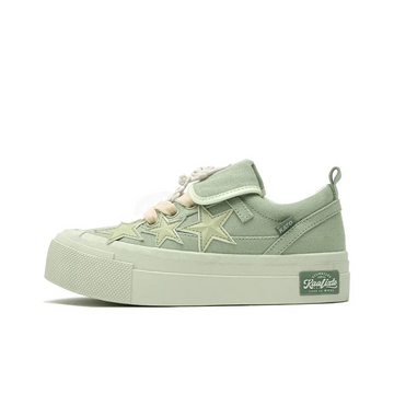 Custom Sneaker Matcha Green Stars