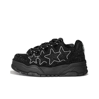 Custom Sneaker Black White Stars Diamond Stickers Full Body