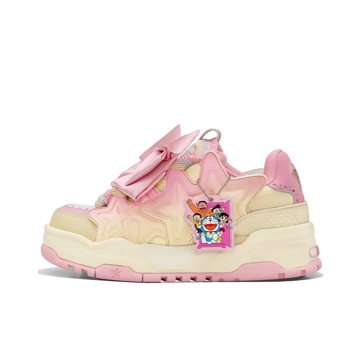 Custom Sneaker Stars Pink Beige Gradient