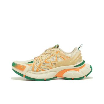 Custom Sneaker Beige Orange Green