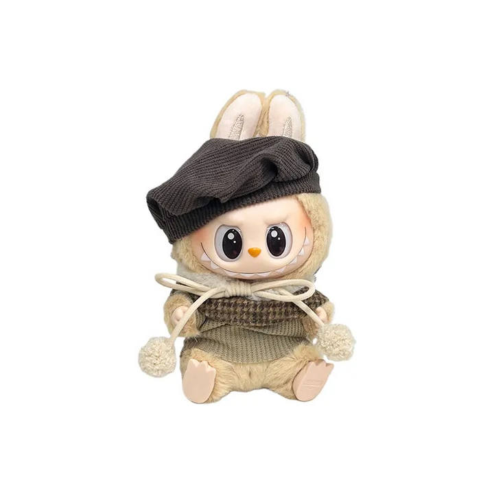 Pop Mart Blind Box Custom Black Beret Khaki Clothes