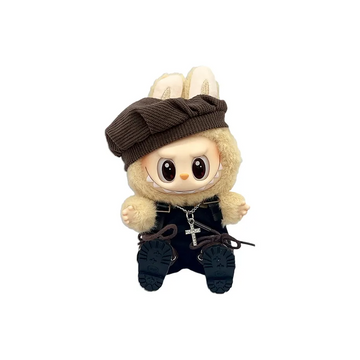 Pop Mart Blind Box Custom Brown Beret Black Overalls