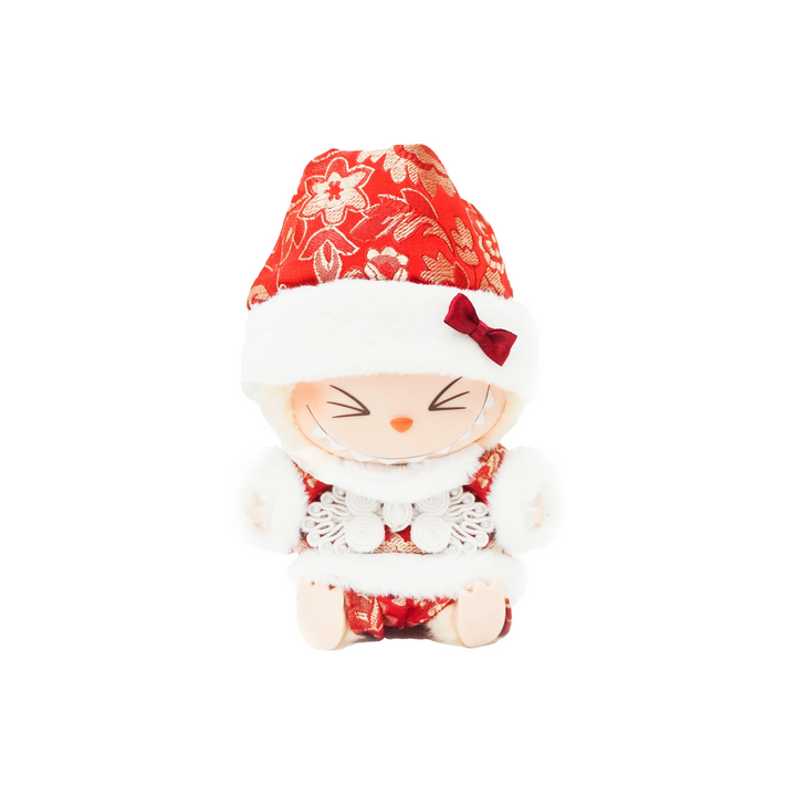 Pop Mart Blind Box Custom Red White Hat And Cotton Jacket