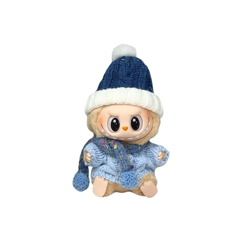 Pop Mart Blind Box Custom Blue Beanie And Sweater