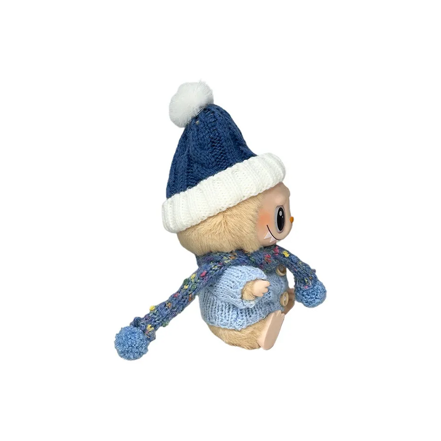 Pop Mart Blind Box Custom Blue Beanie And Sweater