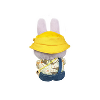 Pop Mart Blind Box Custom Yellow Duck Hat Beige Clothes Blue Overalls