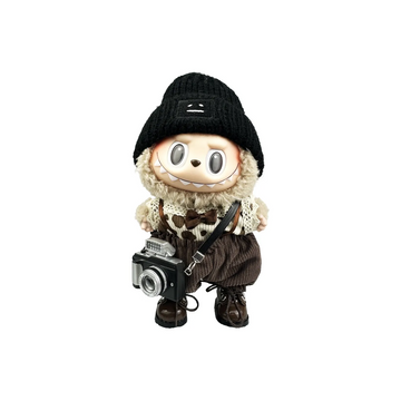 Pop Mart Blind Box Custom Black Beanie Hat Beige Clothes Brown Bloomers