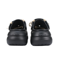 Custom Crocs Black With Khaki Thread Winding