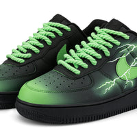 Custom Air Force 1 Green White Thunder Lightning