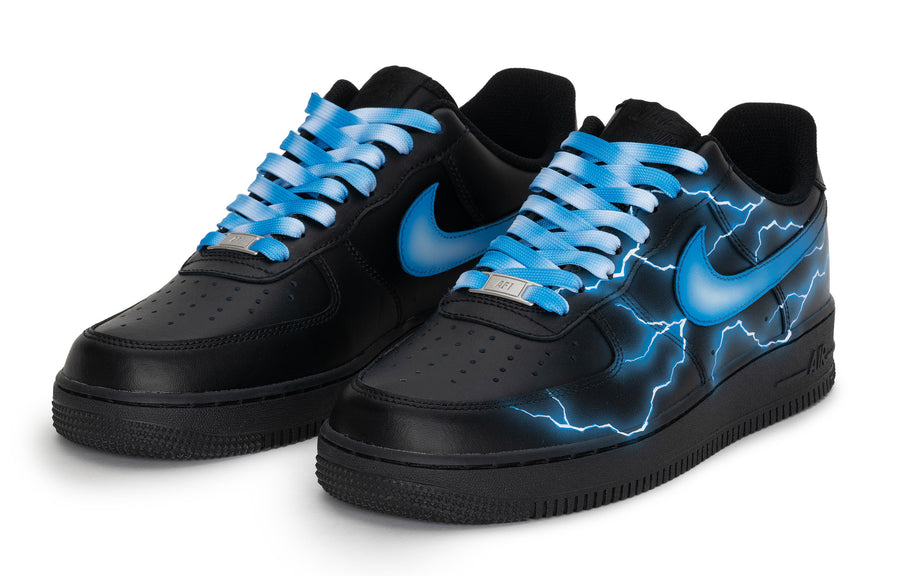 Custom Air Force 1 Blue White Thunder Lightning