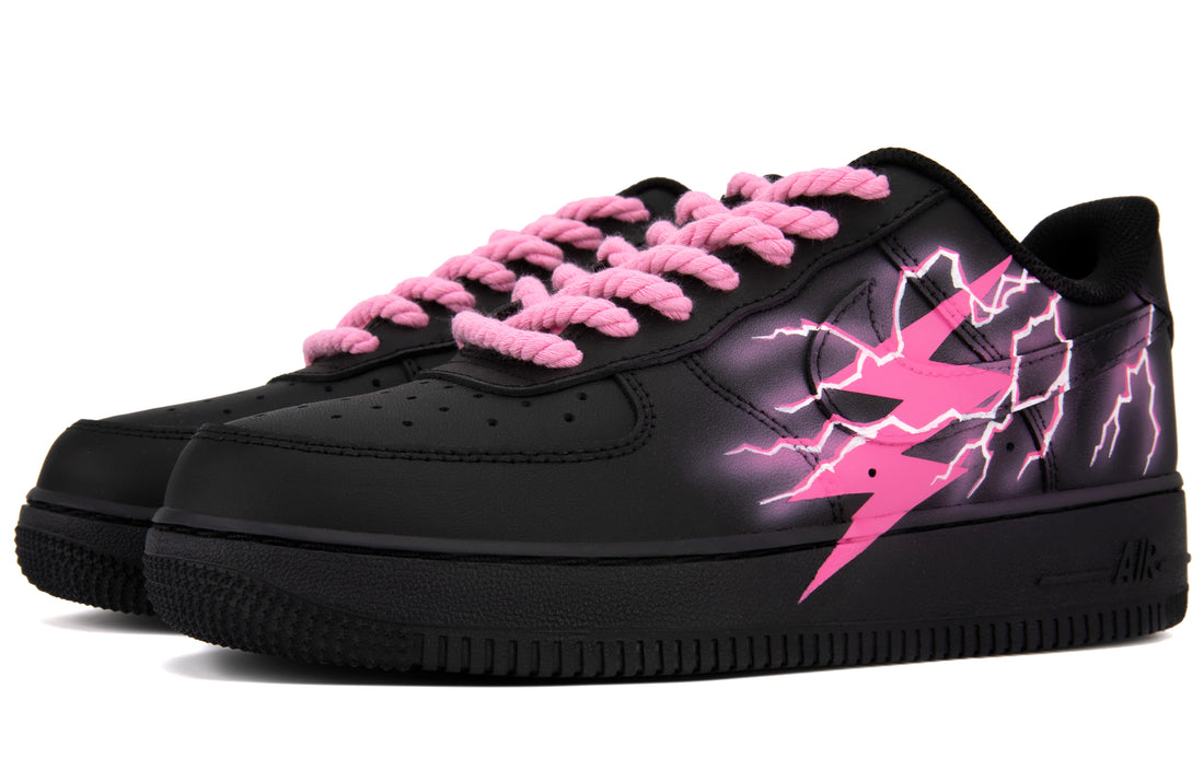 Custom Air Force 1 Pink Thunder Lightning