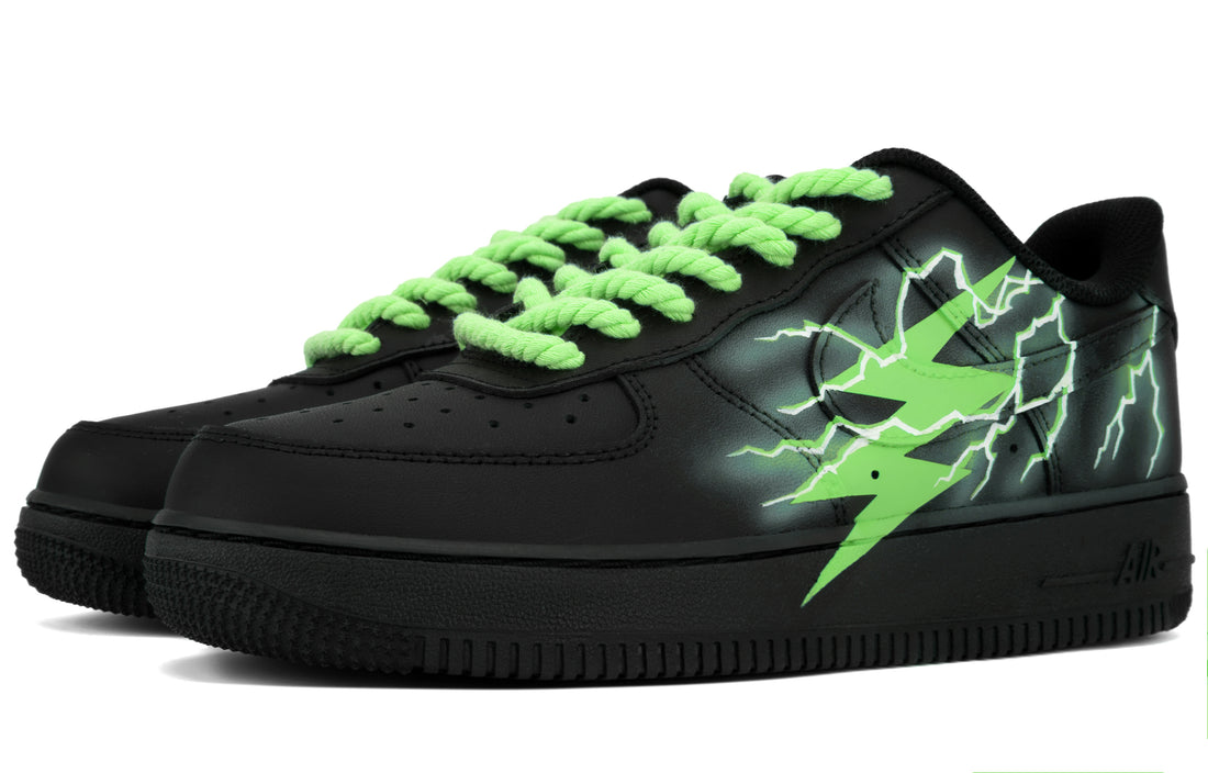 Custom Air Force 1 Green Thunder Lightning