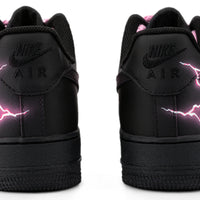 Custom Air Force 1 Pink Black Gradient Thunder Lightning