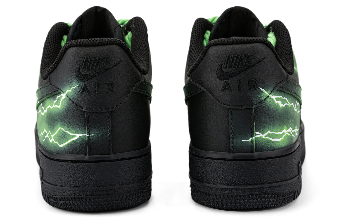 Custom Air Force 1 Green White Thunder Lightning