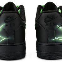 Custom Air Force 1 Green White Thunder Lightning