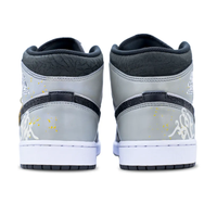 Navy Blue Gray Dragon Style Custom Air Jordan 1