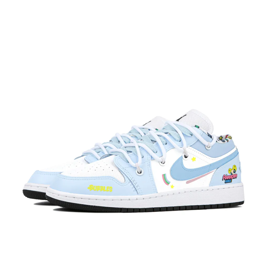 Baby Blue The Powerpuff Girls Custom Air Jordan 1 Low