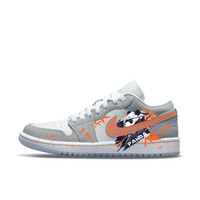 Kung Fu Panda Grey Orange Custom Air Jordan 1 Low