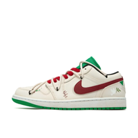 Green Red White Peace Dove Custom Air Jordan 1 Low