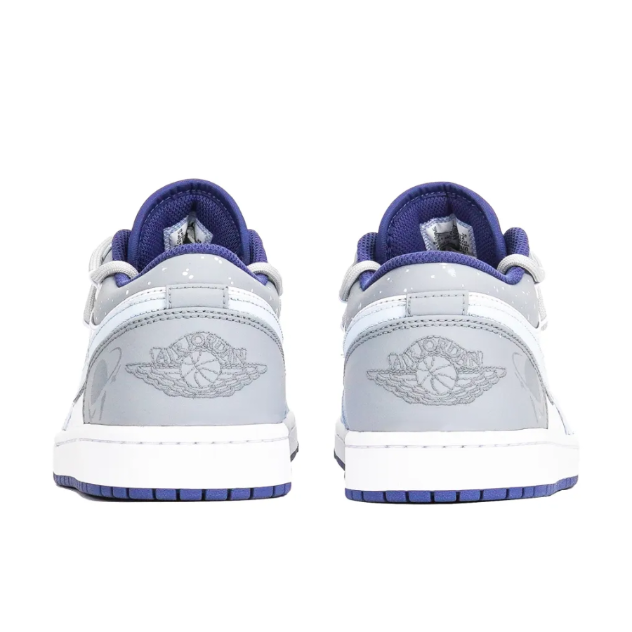 Blue White Gray Planet Custom Air Jordan 1 Low