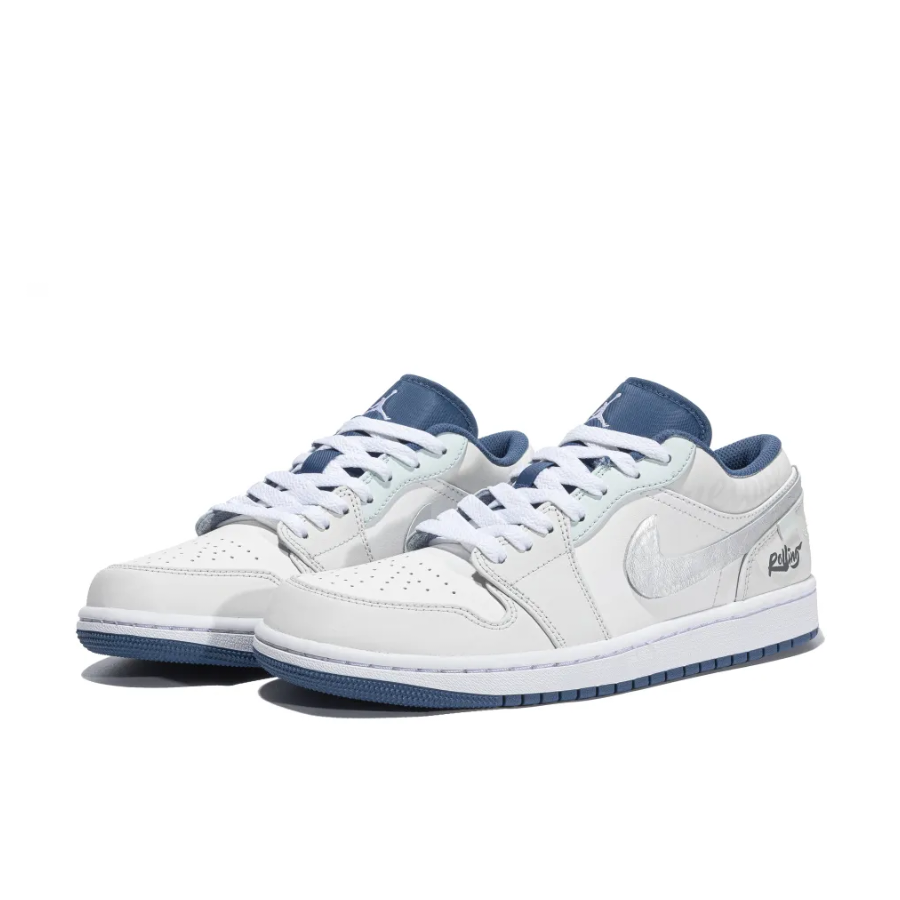 Blue White Custom Air Jordan 1 Low