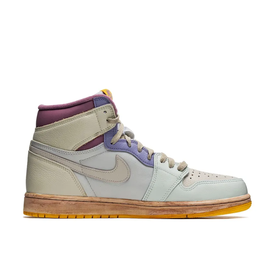 Purple Khaki Distressed Custom Air Jordan 1 High