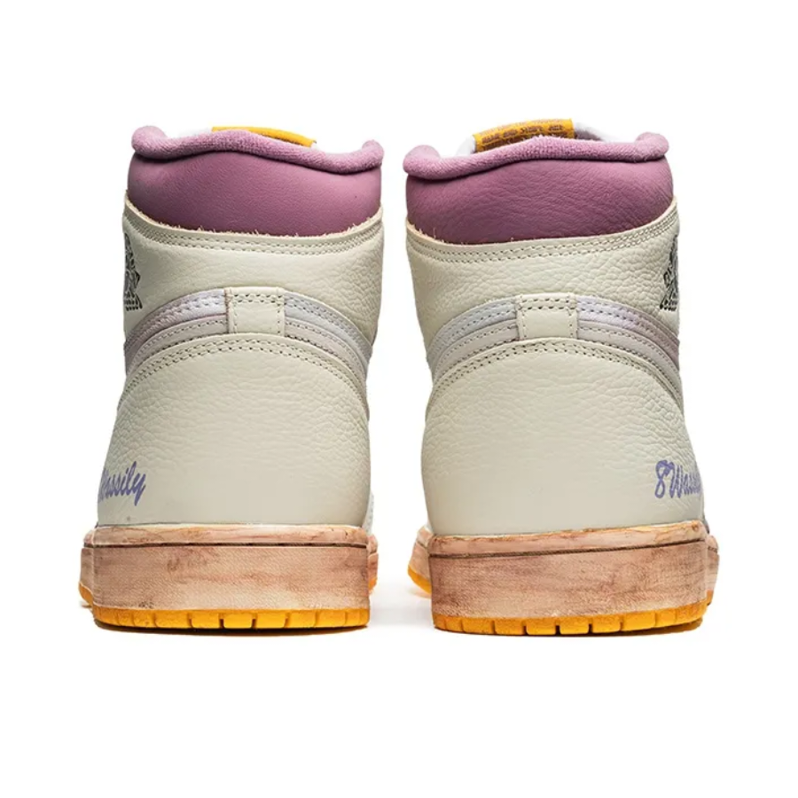 Purple Khaki Distressed Custom Air Jordan 1 High