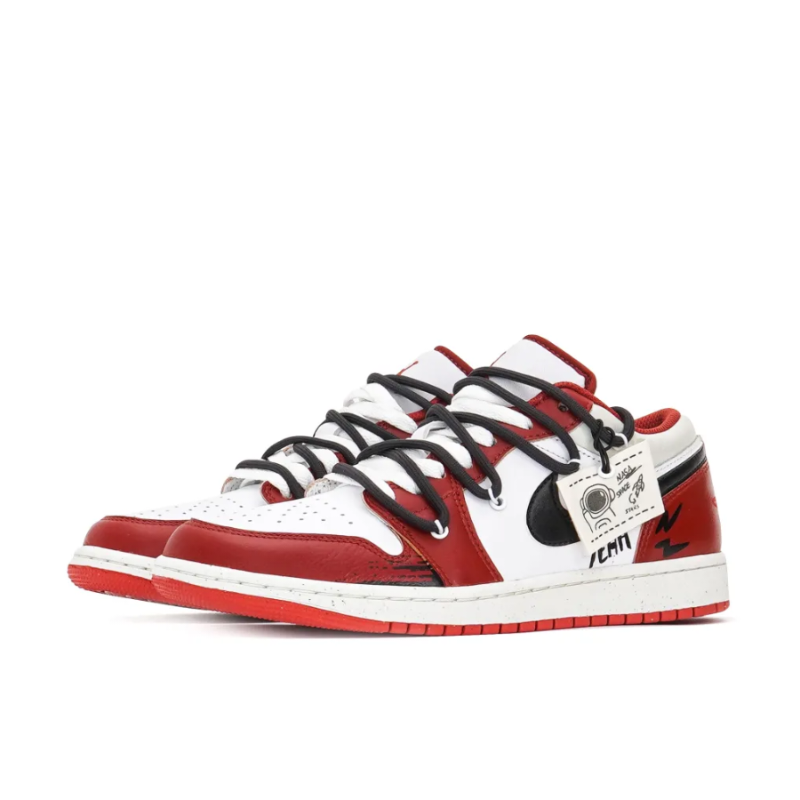 Red White Astronaut Space Custom Air Jordan 1 Low