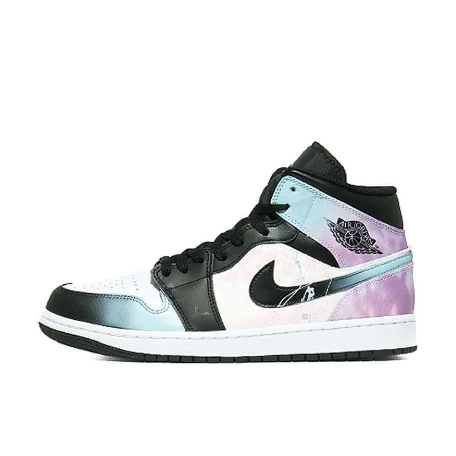 Blue Pink Black Gradient Color Custom Air Jordan 1 Mid