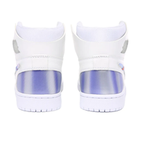 White Blue Refraction Reflective Color Custom Air Jordan 1 Mid