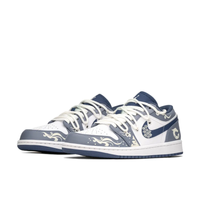 Navy Blue Dragon Scale Custom Air Jordan 1 Low