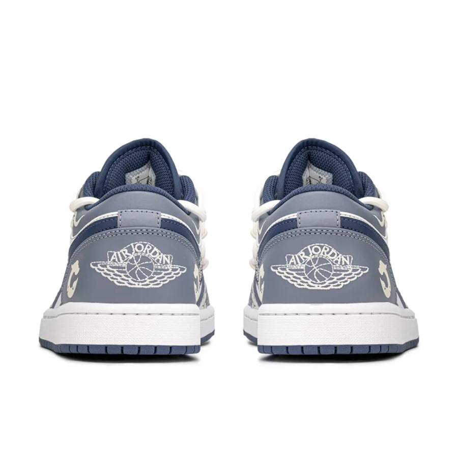 Navy Blue Dragon Scale Custom Air Jordan 1 Low