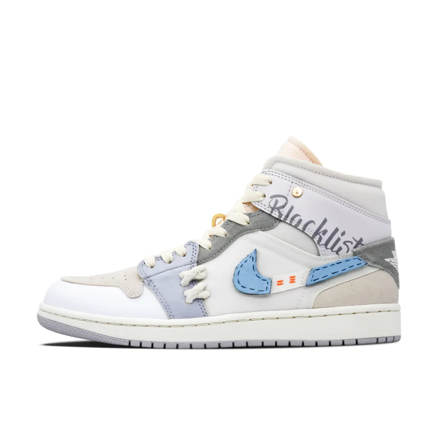 Repair Style Milky White Custom Air Jordan 1 Mid