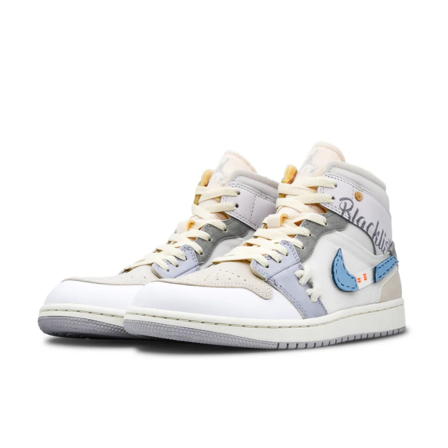 Repair Style Milky White Custom Air Jordan 1 Mid