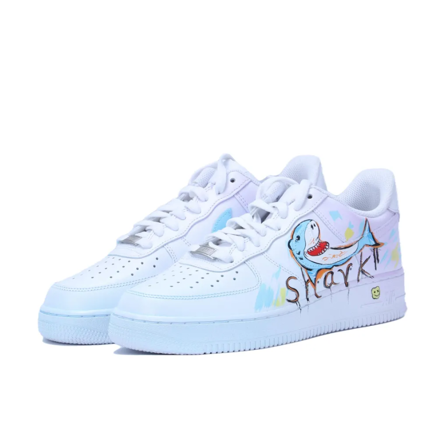 Custom Air Force 1 Low Shark Light Blue