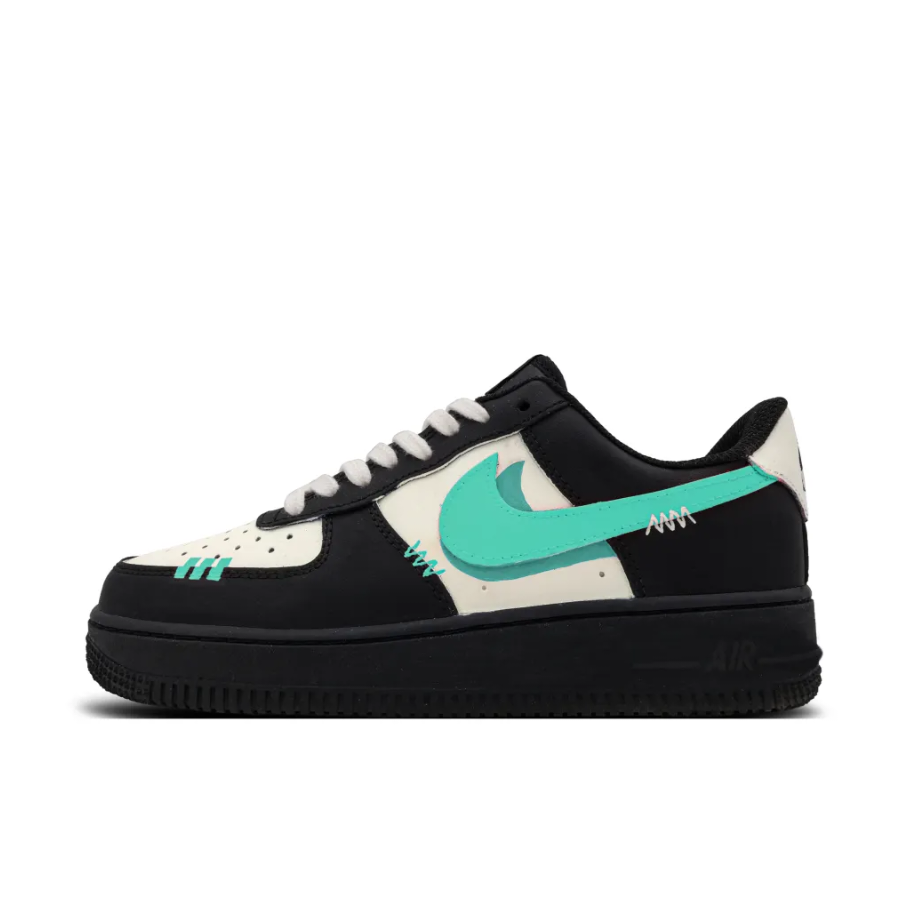 Custom Air Force 1 Low Green Shadow Black