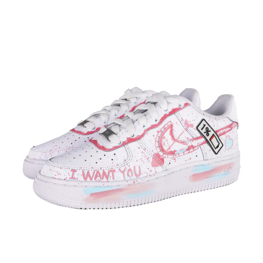 Custom Air Force 1 Low Pink Spray