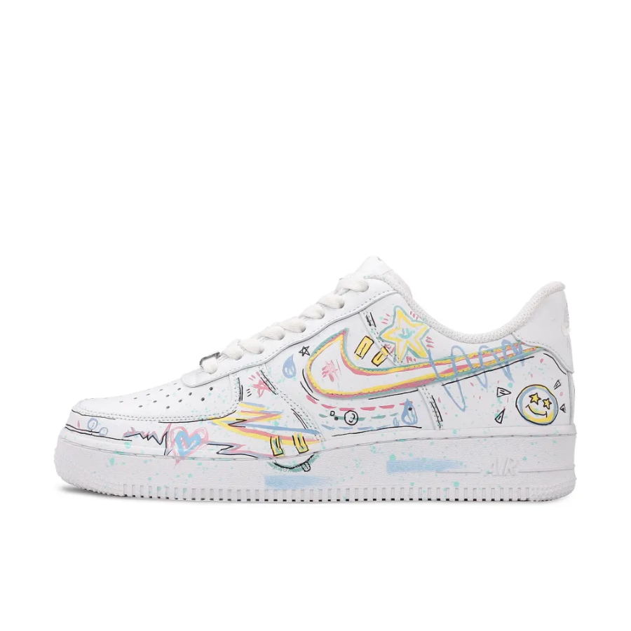 Custom Air Force 1 Low Stick Figure Colorful